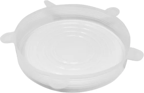 Vista 3 de Norpro Juego de 6 tapas de silicona reutilizables aptas para alimentos, se adapta a aberturas de 2.5 a 11 pulgadas