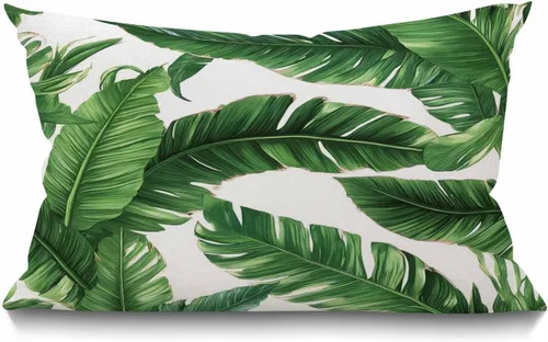 Vista 9 de Smooffly Our House - Funda de almohada lumbar de 12 x 20 pulgadas, de lino y algodón, rectangular, para sofá, decoración de casa rural