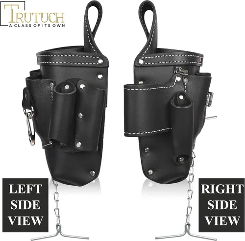 Vista 4 de Grain Leather Electrician Tool Pouch Carpenter Tool Pouch Electrician Pouch Electric Tool Bag Electrician Bag Leather Tool Belt