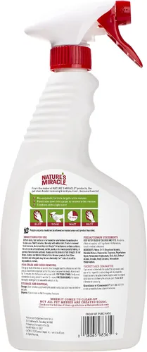 Vista 2 de Nature's Miracle Removedor de orina para gatos, 24 onzas, fórmula enzimática