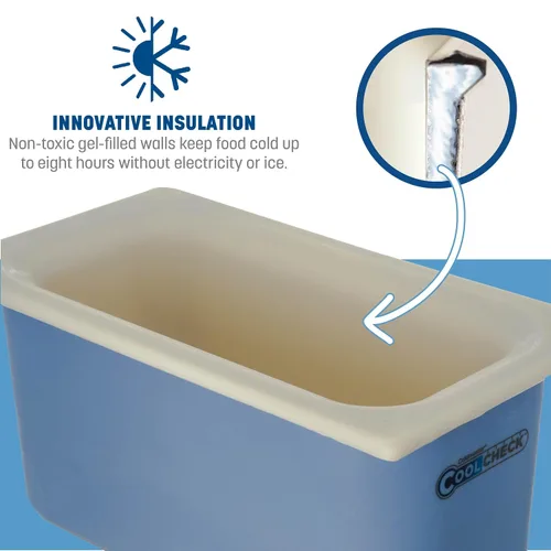 Vista 3 de Carlisle Coldmaster CoolCheck contenedor de alimentos refrigerante que cambia de color, Blanco, 1