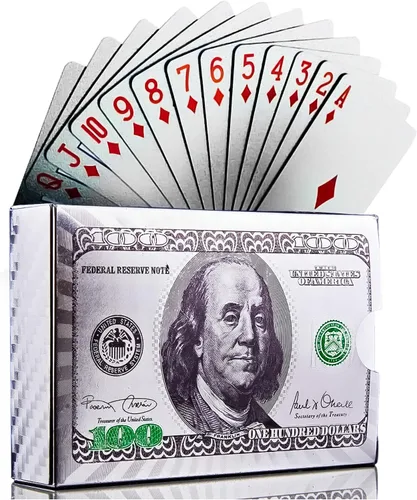 Vista 12 de Magic Kiss Cartas de póquer de papel de aluminio impermeables, baraja de naipes de plástico para regalo (3 barajas (oro + oro rosa + negro))