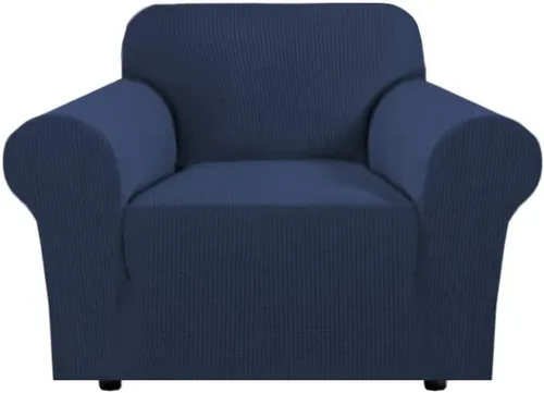 Vista 65 de H.VERSAILTEX Funda elástica para sofá, fundas suaves para muebles de 3 cojines, con tela jacquard gruesa a cuadros con parte inferior elástica, sofá