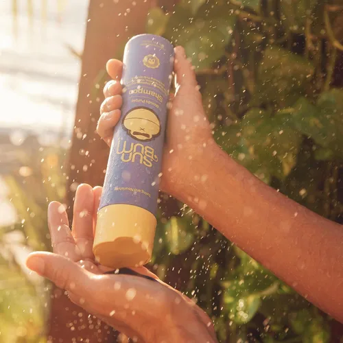 Vista 3 de Sun Bum Champú morado para cabello rubio, neutraliza el cabello cobrizo