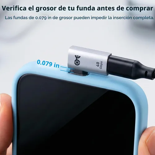 Vista 7 de Cable Matters Kit de adaptador USB C de ángulo recto de 40 Gbps Combo-Pack