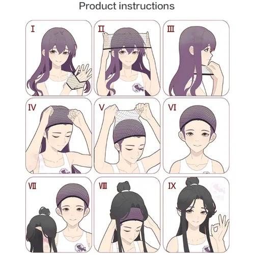 Vista 7 de TO KU TOO YUO Genshin Impact Columbina Cosplay Peluca Genshin Impact Damselette Colombina Fatui Cosplay Pelucas 41.3 in resistente al calor
