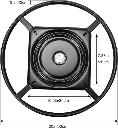 Vista 2 de Frassie - Silla reclinable de 20 pulgadas con anillo giratorio de repuesto con placa de 10 pulgadas Pieza de anillo inferior de sofá mecedora
