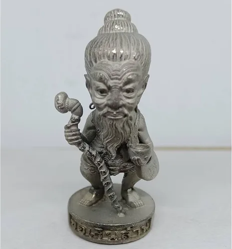 Vista 6 de Amuleto Buda joyería Thai remolque chuchok Kor NGERN Raan Riches Trader Bussiness talismán por Phra Archan amnarj mhahaweroh