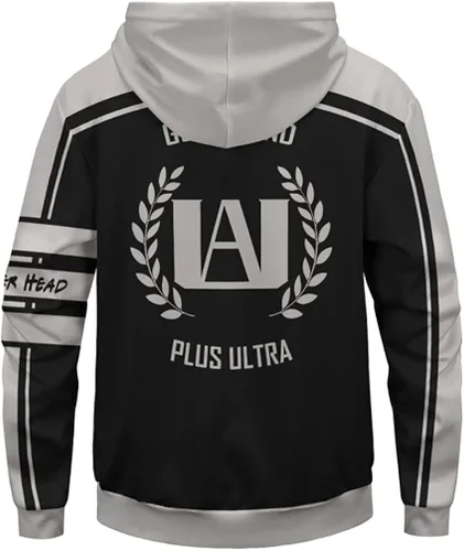 Vista 4 de My Hero - Sudadera con capucha para cosplay con estampado 3D de la Academia, S-3XL