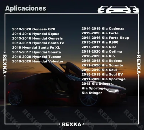Vista 3 de Rexka 20 piezas parachoques protección contra salpicaduras Fender Liner Nylon Tuercas 84145-26000 Compatible con Hyundai Kia Genesis Santa Fe Sonata