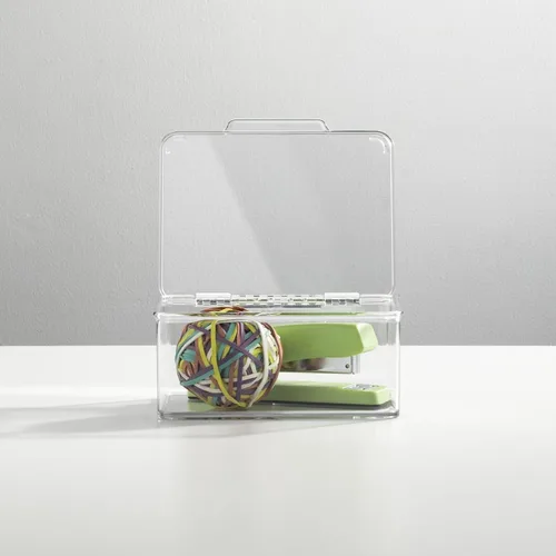 Vista 3 de mDesign – Organizador de escritorio de plástico para el hogar y la oficina