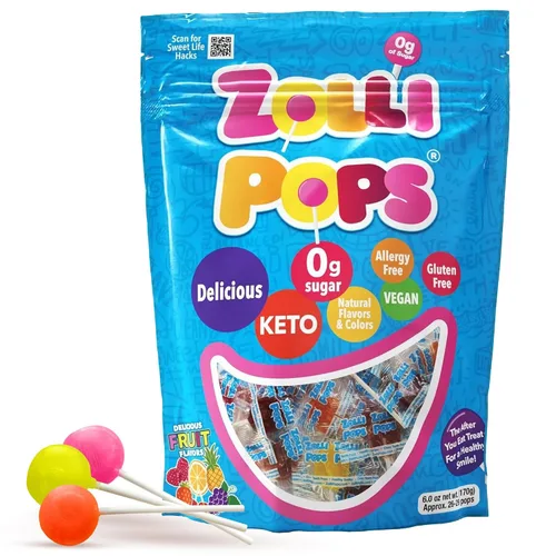Vista 12 de Zollipops Paletas Clean Teeth, sabores tropicales, 16 onzas