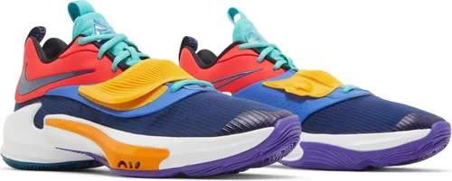 Vista 3 de Nike Hombres Zoom Freak 3 Lt StoneBright CrimsonRacer Bl-Grn Strike (DA0694 100)