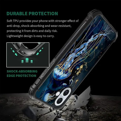 Vista 952 de Funda compatible con iPhone 15, diseño de elefantes africanos, diseño increíble a prueba de golpes, antiarañazos, carcasa trasera de policarbonato