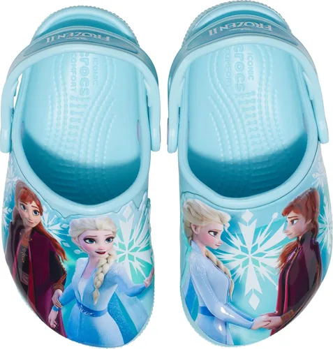 Vista 4 de Crocs Zuecos Disney para niños Zapatos Frozen 2 para niñas, Azul hieloazul hielo., 2 niño