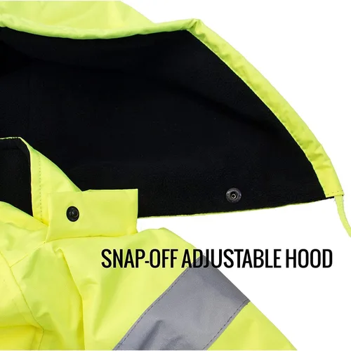 Vista 7 de WJ9011/12 - Chaqueta de seguridad para hombre, ANSI Clase 3 de alta visibilidad, impermeable