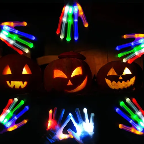 Vista 4 de Cool Fun Toys for 3-12 Year Old Boys Girls Flashing LED Light Gloves Glow Gloves Autism Toys for Age 3-12 Boys Girls Birthdays Halloween Christmas