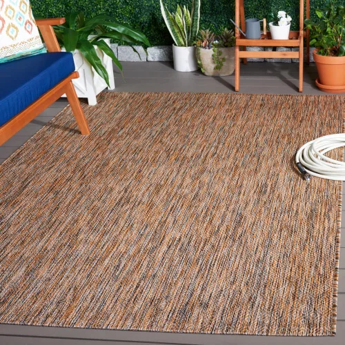 Vista 44 de SAFAVIEH Courtyard Collection CY8520 - Alfombra decorativa sólida para interiores y exteriores, impermeable, fácil limpieza, 2 x 3 pies 7 pulgadas