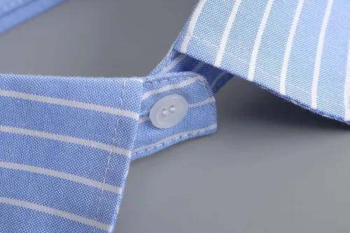 Vista 7 de Gargantilla de solapa desmontable con cuello Dickey y puños de muñeca, mangas falsas Raya azul