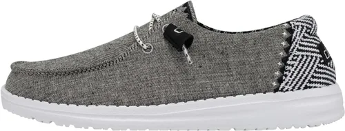 Vista 37 de Hey Dude Wendy Chambray - Zapatos para mujer, mocasines con cordones para mujer, cómodos y ligeros Aurora Blanco 2