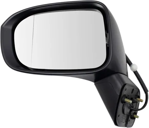 Vista 138 de TRQ Espejo plegable con calefacción eléctrica del lado del conductor con indicador de punto ciego pintura a juego negro liso compatible con Kia