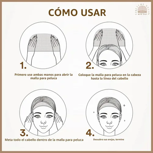 Vista 7 de Teenitor 20 gorras de peluca, gorra de peluca elástica fina y transparente, gorra de peluca transpirable para peluca de encaje frontal, gorras Beige