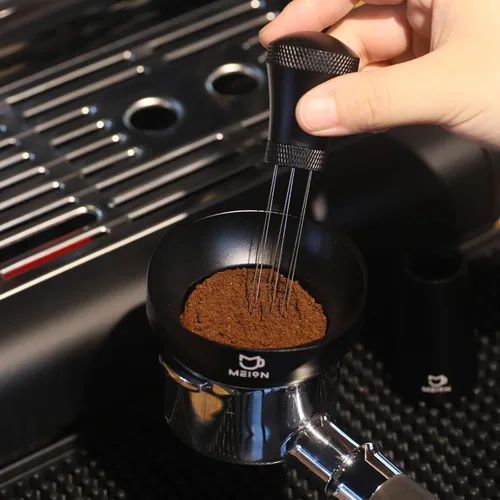 Vista 7 de MEION Embudo dosificador para portafiltros de 2.008 in, embudo dosificador magnético de café con 10 imanes de neodimio, accesorios para herramientas
