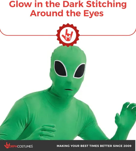 Vista 3 de Morphsuits Disfraz de alienígena verde para niños, disfraz de Halloween