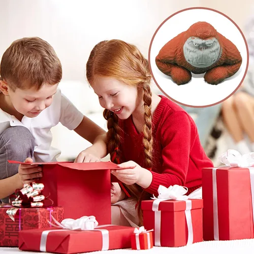 Vista 6 de YANZHE Juguetes de mono, divertidos juguetes de gorila para niños y adultos, mono antiestrés para apretar, juguetes sensoriales para aliviar