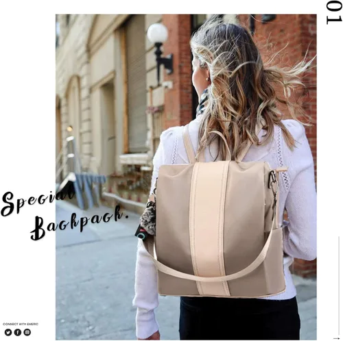 Vista 2 de TcIFE - Morral elegante de nailon diseño antirrobo para mujer