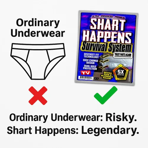 Vista 3 de Shart Happens Survival System - Divertido kit de pañales para adultos, protección extrema contra golpes, fiesta de elefante blanco, cumpleaños