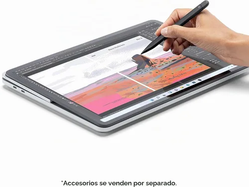 Vista 7 de Microsoft Surface Laptop Studio Pantalla táctil de 14.4 pulgadas Intel Core i7, memoria de 16 GB y unidad de estado sólido SSD de 512 GB, Platino.
