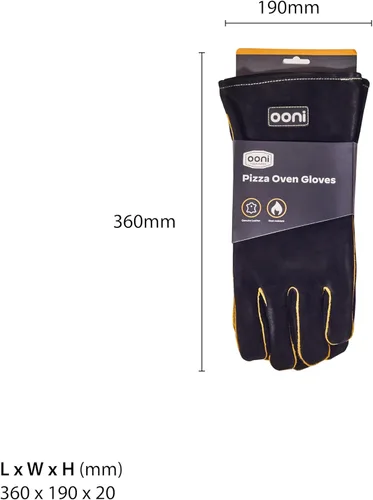 Vista 3 de Guantes para parrilla Ooni - Resistente al calor y al fuego, guantes protectores a prueba de calor perfectos para cocinar al aire libre, parrilla
