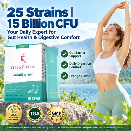 Vista 2 de Probiótico Life's Flora con L-glutamina y bromelina, hombres y mujeres