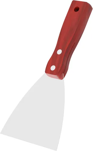 Vista 6 de Cuchillo de masilla, herramienta raspadora de acero inoxidable de 1 pulgada, cuchillos de metal con mango de madera para paneles de yeso