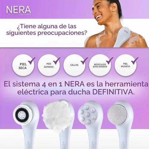 Vista 2 de Spa Sciences NERA - Sistema sónico de limpieza corporal 4 en 1 para ducha