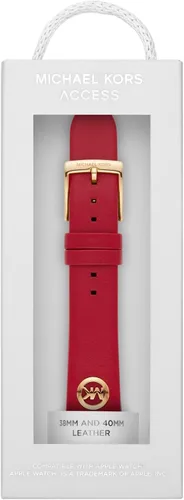 Vista 4 de Michael Kors Correa de piel roja para mujer para Apple Watch 38401614in modelo MKS8045 Rojo - Correa para Apple Watch