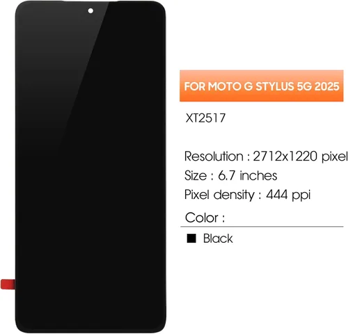 Vista 2 de Para Moto G Stylus 5G 2025 Reemplazo de pantalla para Moto G Stylus 5G 2025 Pantalla LCD XT2517-1 XT2517 Pantalla LCD Digitalizador Pantalla táctil