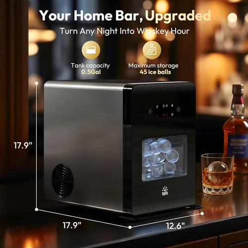 Vista 15 de Fabricante de bolas de hielo de 2 "para whisky, esfera de hielo