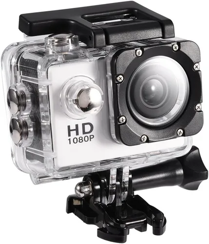 Vista 13 de Mini cámara deportiva, 2 pulgadas, 1080P, pantalla LCD completa, cámara de acción de 98.4 ft, con mini videocámara, accesorios de montaje, soporte