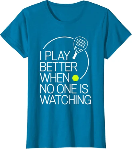 Vista 109 de Camiseta de tenis de pádel I Play Better When No One is Watching