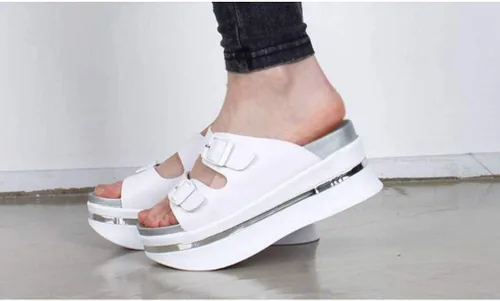 Vista 4 de EpicStep Sandalias con plataforma acolchada y puntera abierta para mujer, tacón alto, con hebilla de verano, 5.5