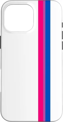 Vista 18 de Funda blanca para iPhone 13 Pro Subtle Bi Pride Flag LGBT Bisexual Stripe