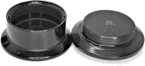 Vista 3 de Pierced Republic - Tapones para los oídos con diseño de baphomet en blanco y negro (acrílico, 10 tamaños)