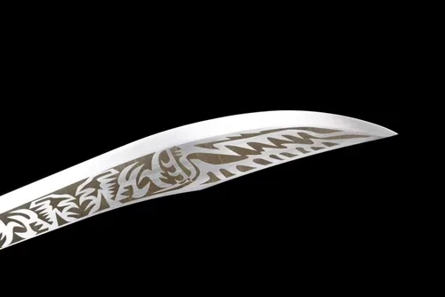 Vista 5 de LONGSWORD Dadao - Espada de cola de vaca hecha a mano con hoja de acero forjado de alto carbono, vaina de poliuretano y accesorios de aleación