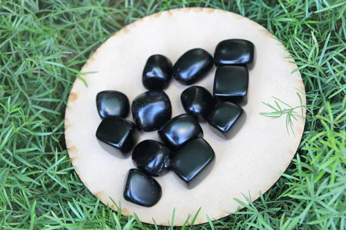 Vista 7 de Piedra pulida de obsidiana negra azabache, 3.53 onzas, atractiva, auténtica, aproximadamente 75 a 1 pulgada