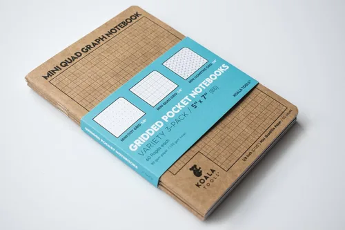 Vista 23 de KOALA TOOLS Mini cuaderno de papel cuadriculado 5" x 7", 60 pp. - Juego de cuadernos de campo cuadriculado, cuadrícula y gráficos - Para uso