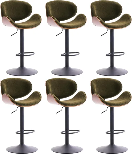 Vista 26 de Kidol & Shellder Taburetes de bar individuales grandes con respaldo de 21 pulgadas, sillas de bar modernas giratorias de altura ajustable, taburetes