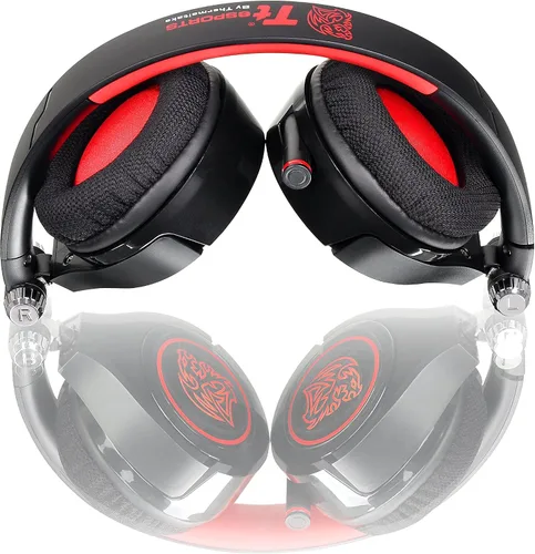 Vista 5 de Tt eSPORTS CRONOS GO Micrófono retráctil Ultimate Light LED Gaming Headset (HT-CRG-ANOEBK-15)