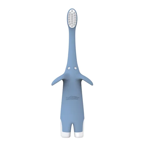 Vista 17 de Dr. Brown's Cepillo de dientes para bebés y niños pequeños, elefante, azul, 0-3 años